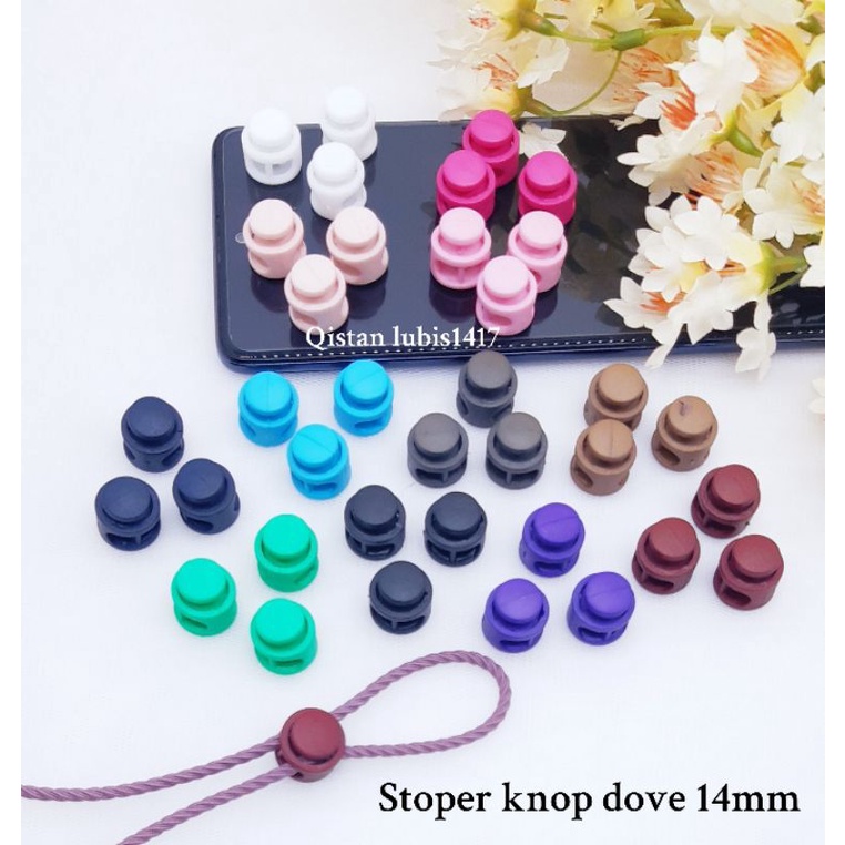 Stoper knop 14mm dove 1pcs