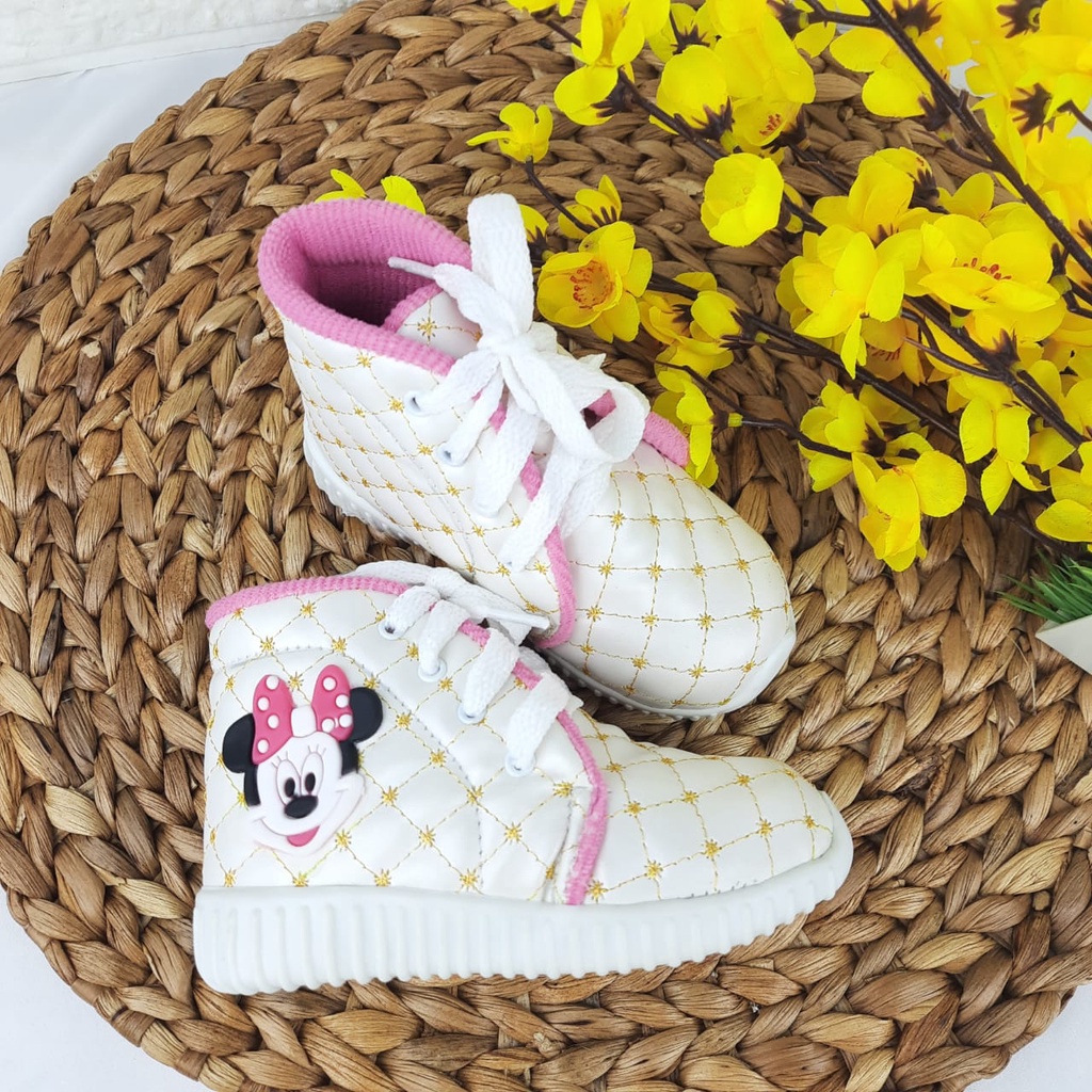 mandirishoesstore-SEPATU BOOTS MICKEY MOUSE ANAK PEREMPUAN 1-6 TAHUN CAY30