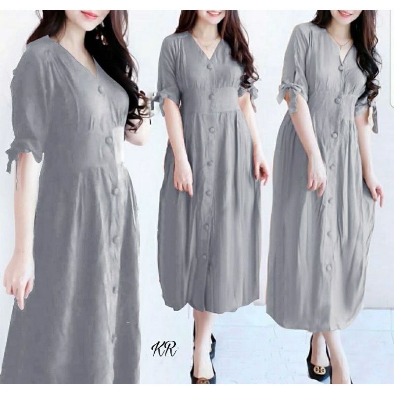 PCS DRESS YEJI BAHAN RAYON FASHION BUSANA PAKAIAN WANITA KR