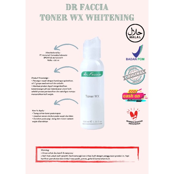 dr. faccia- Dr Faccia Toner WX