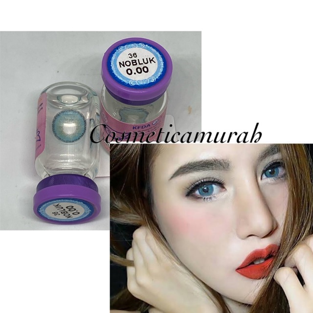 [ nobluk blue / biru ] softlens import kaca nobluk blue / dream color nobluk blue / mini nobluk biru