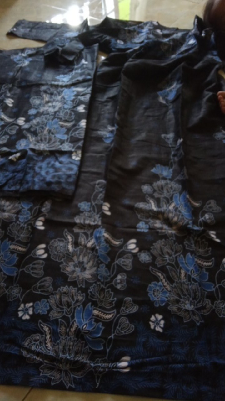 Flash Sale - Maura Couple - Sania Ruffle Batik Couple Ori Ndoro Jowi Garansi Termurah - Atiya Batik