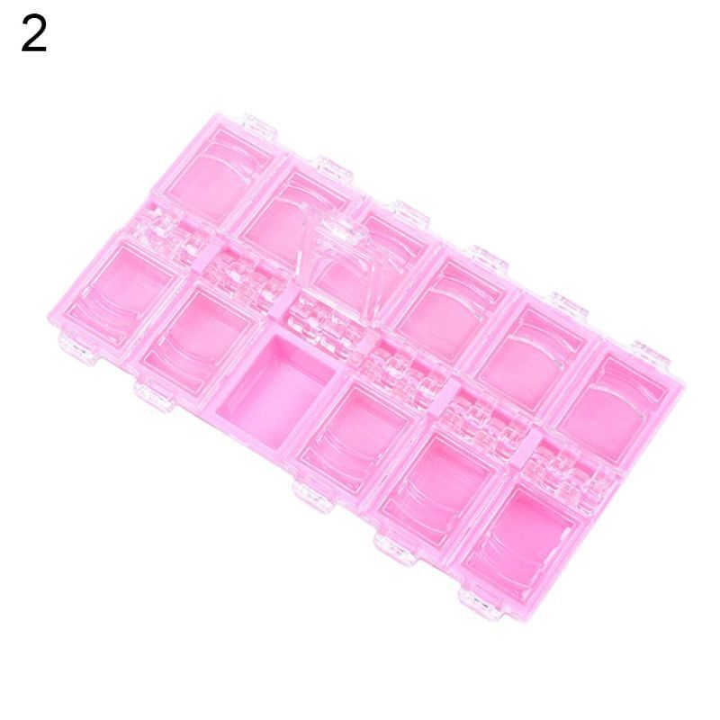 BOX ORGANIZER SEKAT 12 / WADAH PENYIMPANAN AKSESORIS NAIL ART / SERBAGUNA