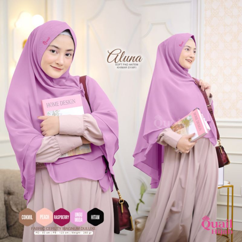 Khimar Syari Aluna ori Quail hijab