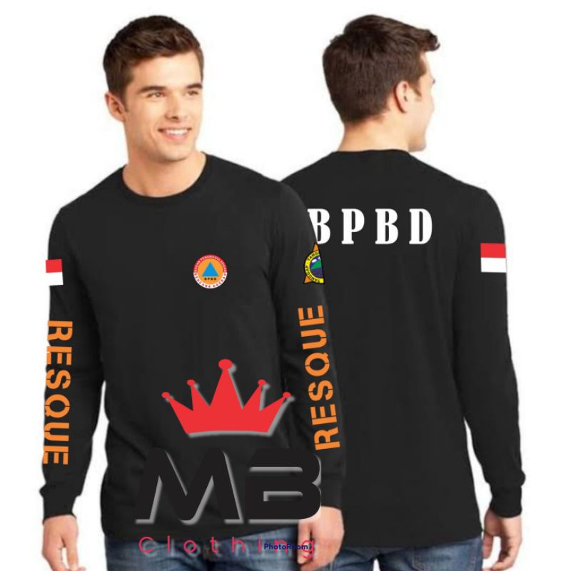 Kaos BPBD Lengan Panjang // Kaos katun bpbd