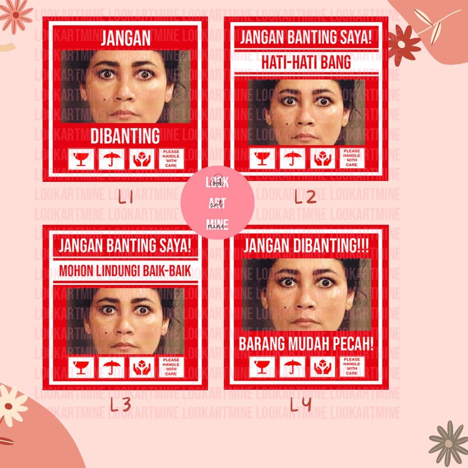 

[PROMO B0B96] CETAK STIKER FRAGILE SUSANA LUCU UNIK | STIKER JANGAN DIBANTING Jual