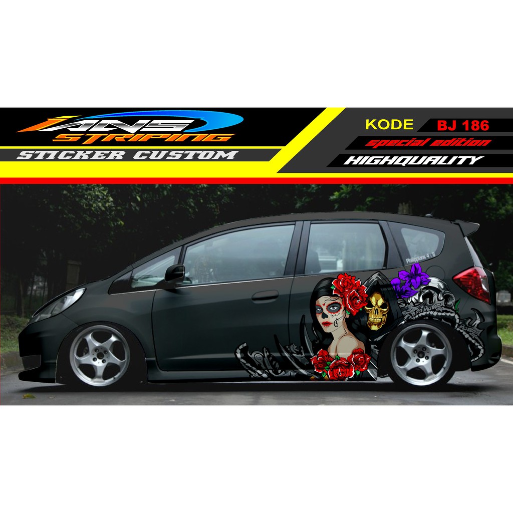 DECAL STICKER HONDA JAZZ / STICKER DECAL MOBIL JAZZ / DECAL STICKER MOBIL HONDA JAZZ , BRIO