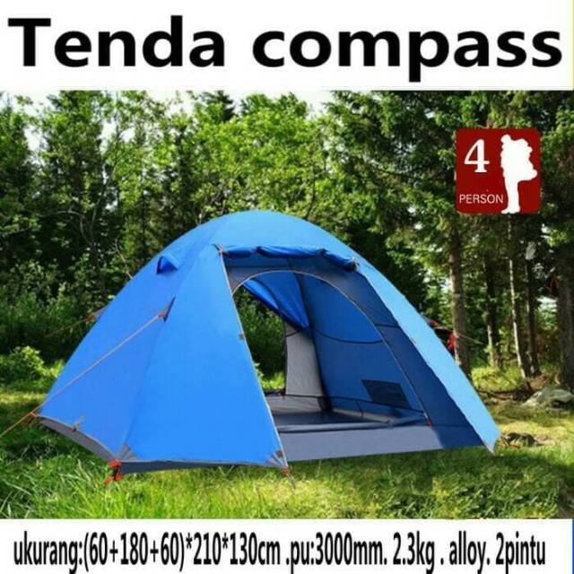 Tenda Compass Ultralight 4P Frame Alloy Tenda Compass 4 orang