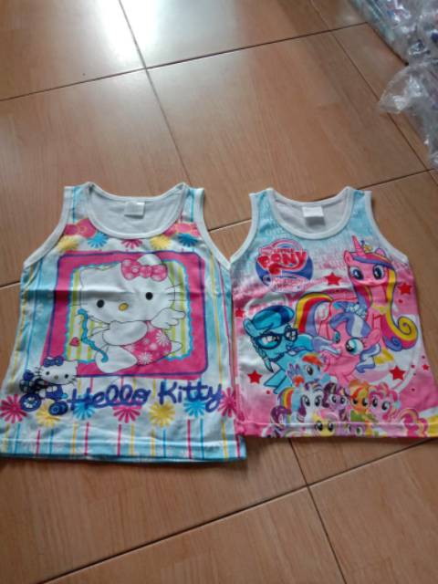 Kaos Singlet anak - Kaos anak perempuan karakter kartun 2 - 4 tahun