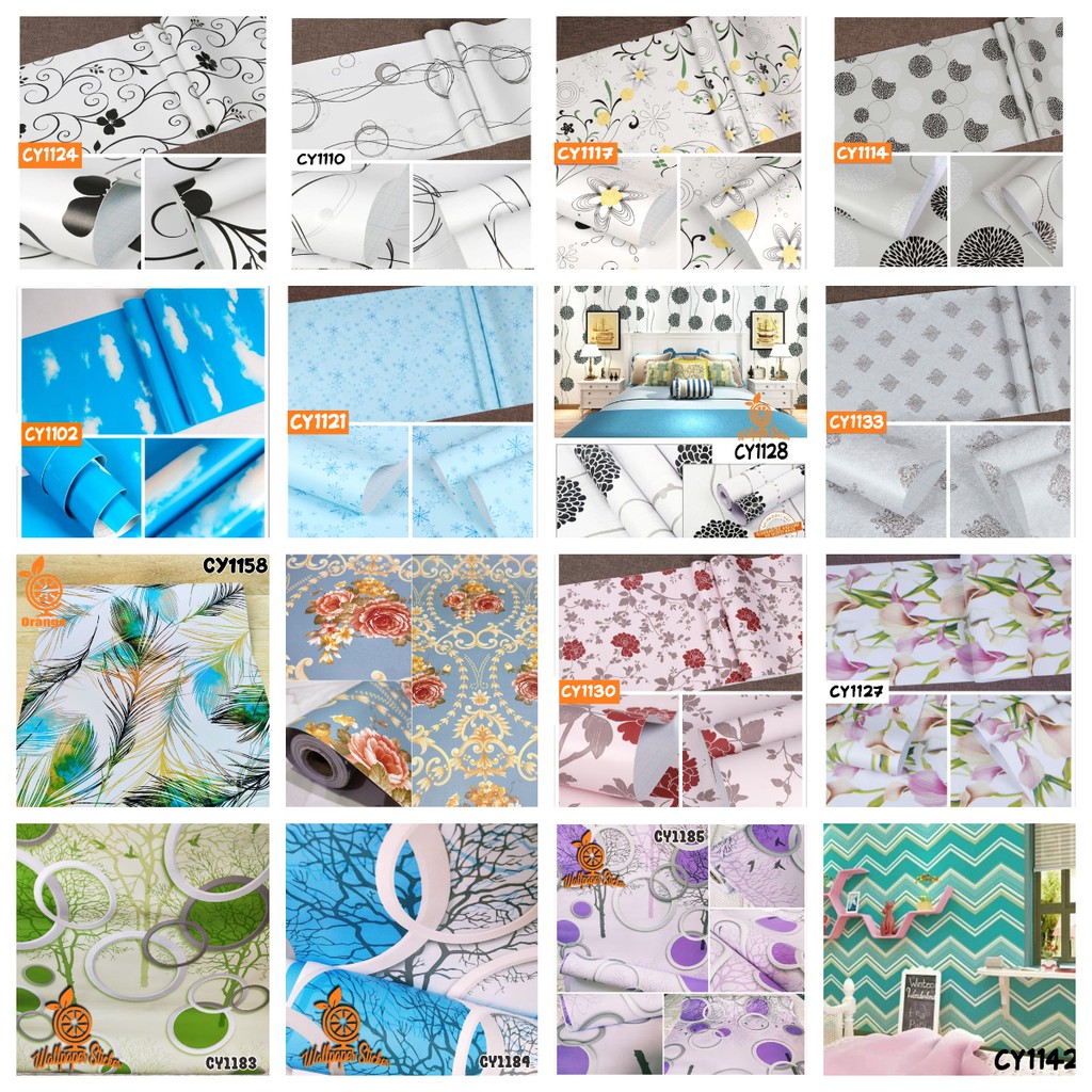 Wallpaper Dinding Kamar Wallpaper Dinding 3D / Wallpaper Dinding Motif 45cmX9m HOMELIVING