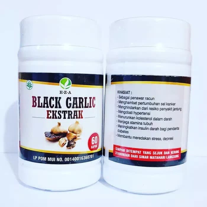 KAPSUL EKSTRAK  BAWANG HITAM EZA ISI 60 KAPSUL ASLI ORIGINAL BERGARANSI UANG KEMBALI JIKA PALSU