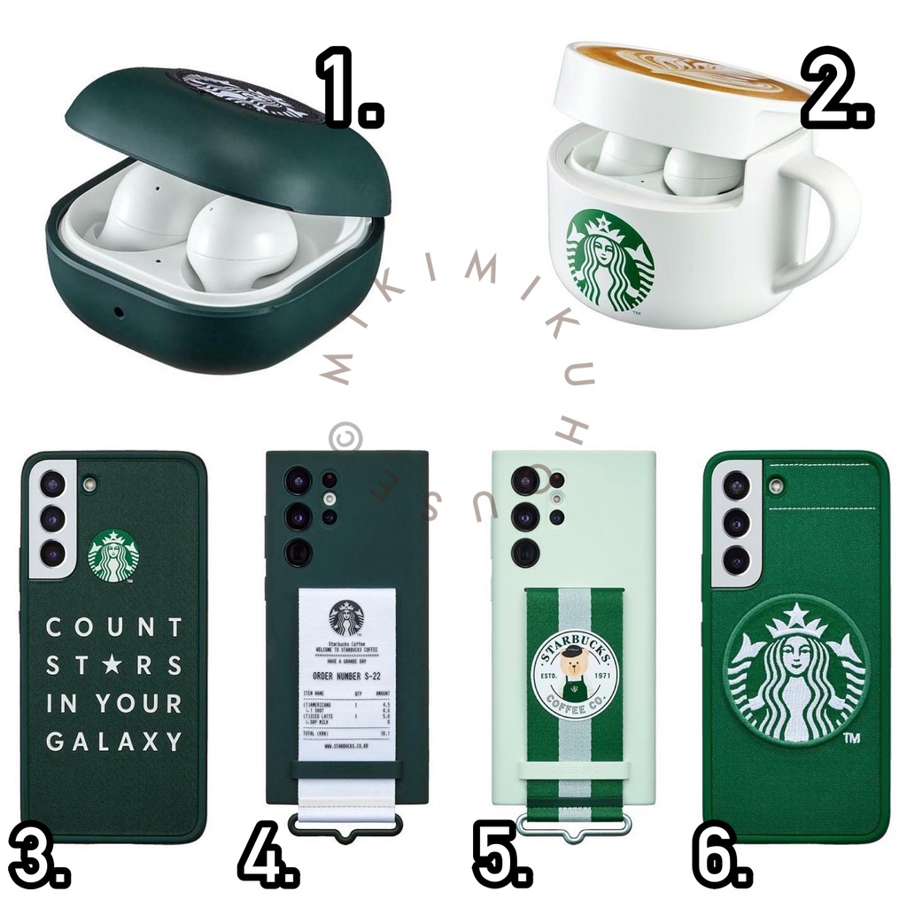 KOREA SAMSUNG S22 X Starbucks Collaboration Galaxy S22+ SERIES OFFICIAL 2 BUDS COLLAB CASE LIVE CASI