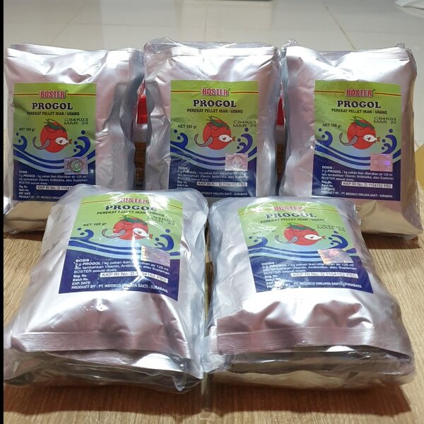 Boster Progol Perekat Pelet Pellet Pakan Ikan Udang 100gr 100 gr gram