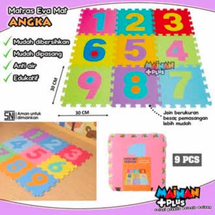 Puzzle | Puzzle Mat Numbers / Mainan Anak / Karpet Puzzle Busa Angka Dan Polos