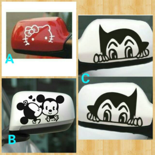 Stiker spion mobil hello kitty mickey pman