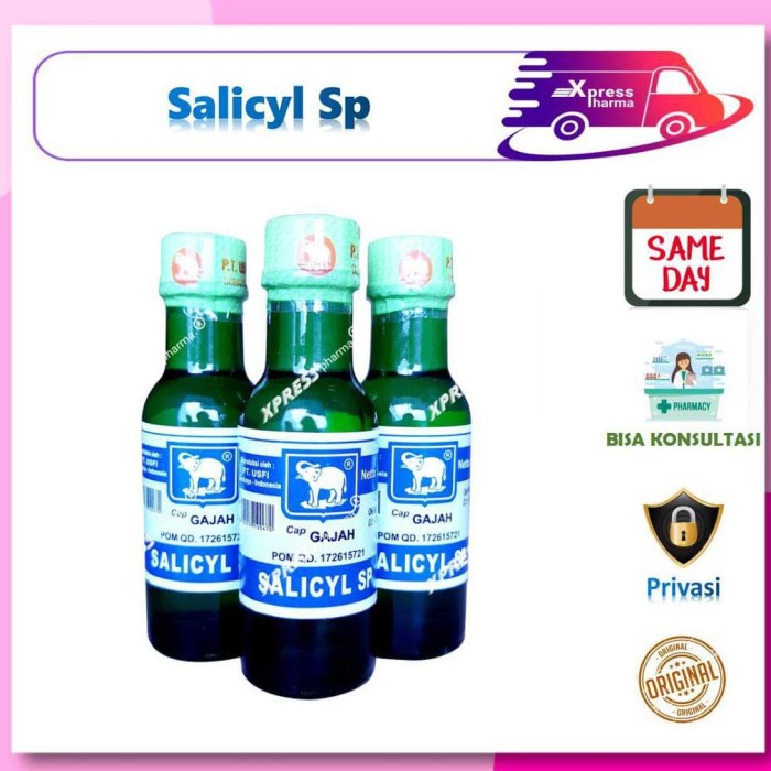 

Baru (Xpress Sameday!) Salicyl Spiritus Sp Cap Gajah Spirtus Salisil - btl plstik 20ml