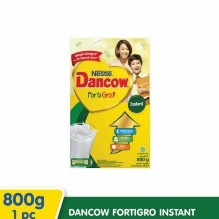 

c011cc Dancow Instant Enriched Fortigro Susu Plain Box 800Gr / 800 Gr - Kardus Xa201As