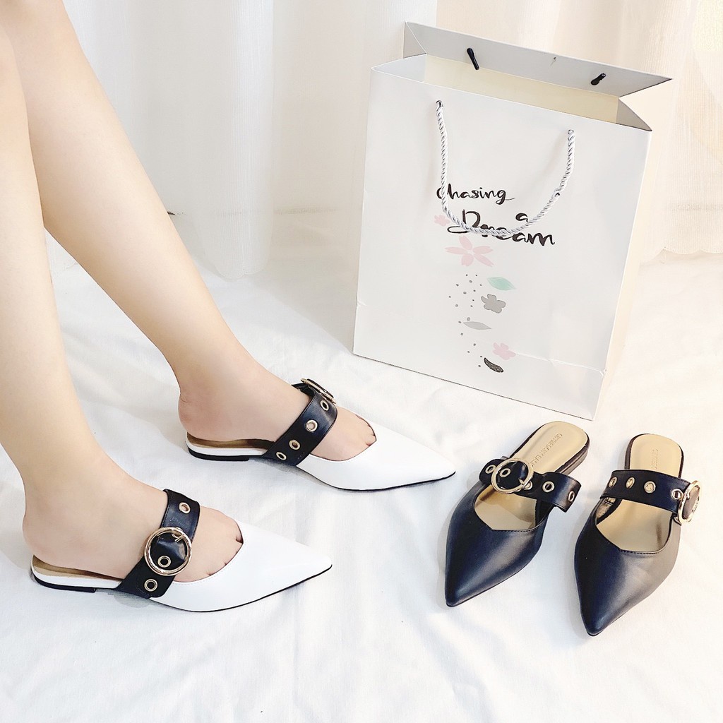 Flatshoes Wanita Evalia Bapau  Bk 02
