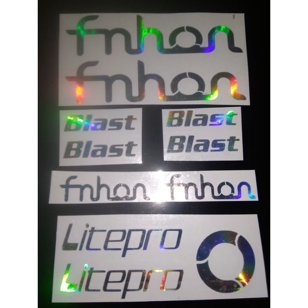 Stiker Sepeda Lipat Fnhon Blast Hologram