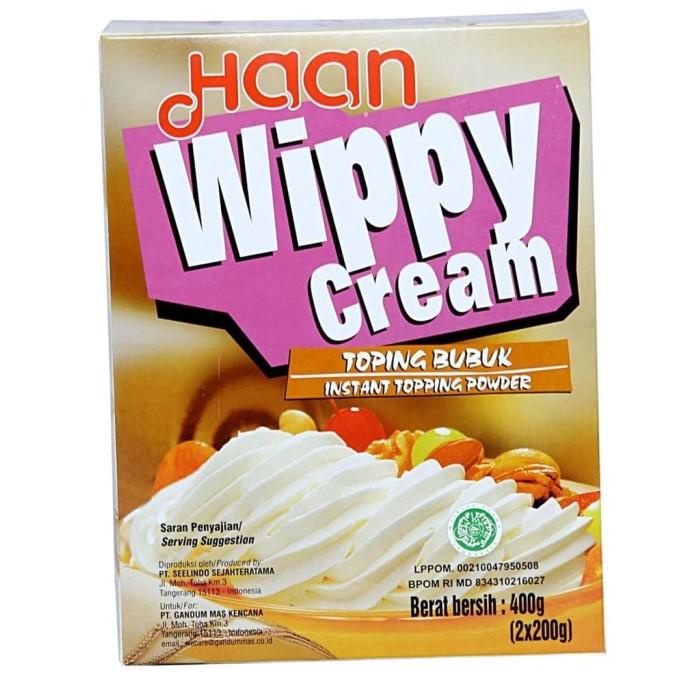 

HAAN WIPPY CREAM whipped cream instant Topping bubuk instant 400 gr CUCI GUDANG Kode 422