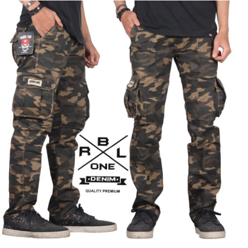 Cargo pendek loreng celana pendek army original