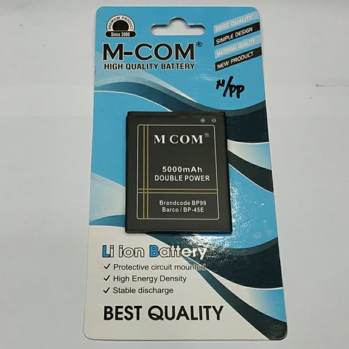 Battery Batre Baterai Double Power Mcom Brandcode Brancode BP99 Barco BP45E BP-45E