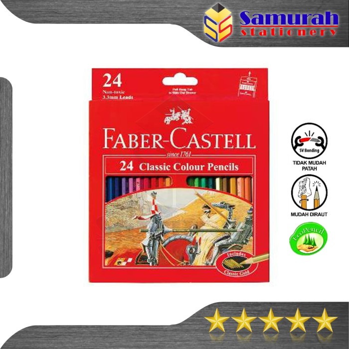 

(BISA COD) Pensil Warna Faber Castell 24 Warna Classic Color Pencil Faber-Castell