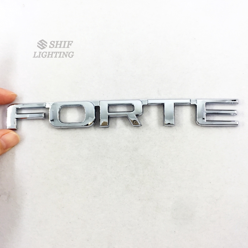 1 x ABS Chrome FORTE Letter Logo Car Auto Rear Trunk Emblem Badge Sticker Decal Replacement For KIA