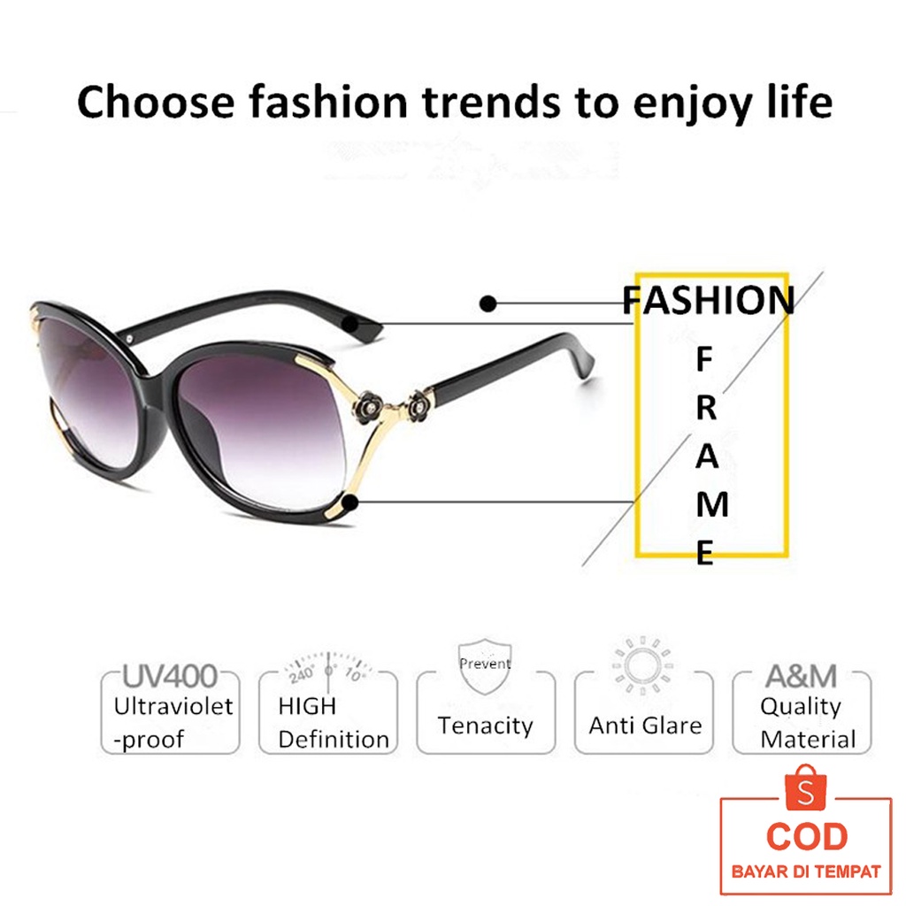 ✅COD KACAMATA HITAM SUNGLASSES AKSESORIS FASHION KOREAN STYLE PHOTOCROMIC ANTI RADIASI GAYA WANITA PEREMPUAN CEWEK KOREA ORIGINAL