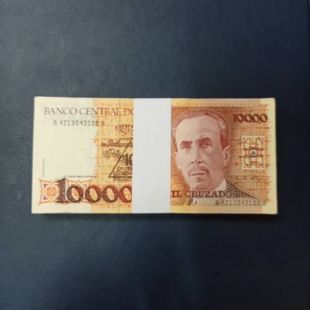 uang asing 10000 brazil cruzeiros unc