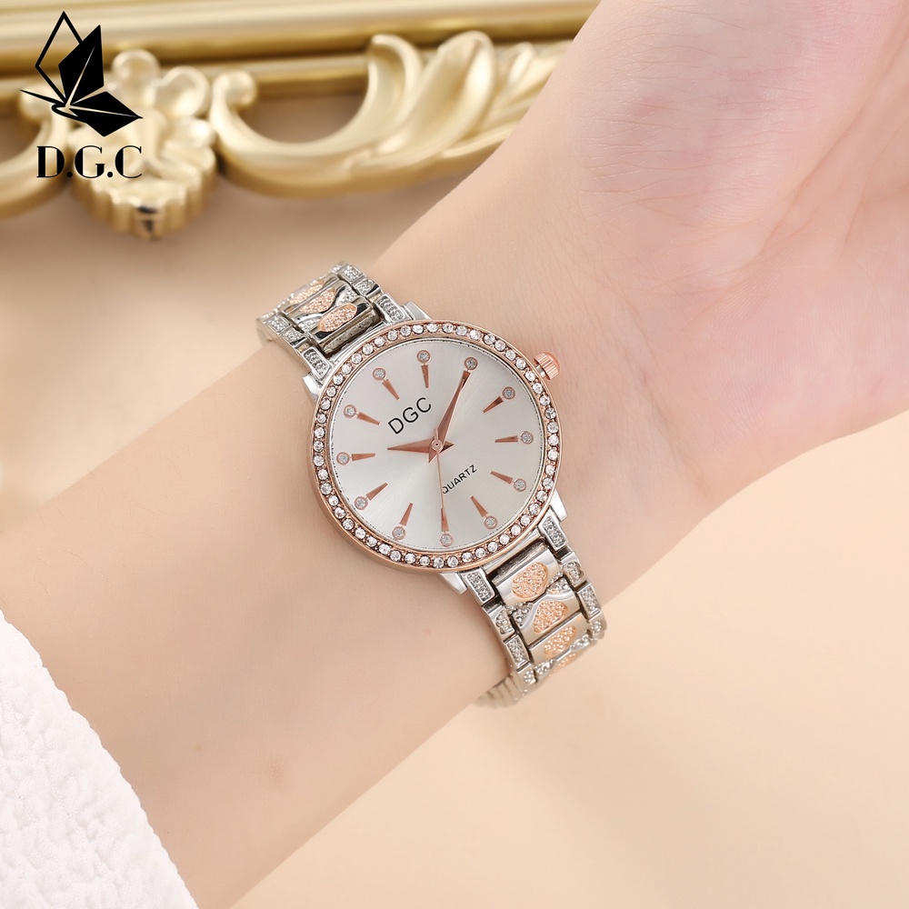 [Ready Stock]Fashion Women Magnetic Buckle Stainless Steel Mesh Band Swan Watch Quartz Watch G47