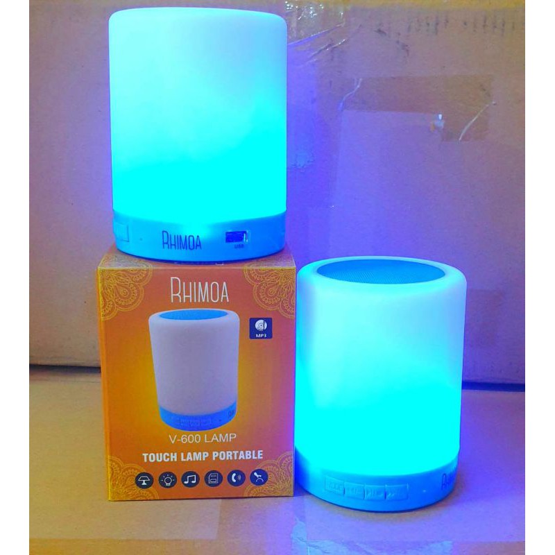 speaker aktif speaker portable lampu bluetooth rhimoa v600 lamp speaker bluetooth portable rhimoa
