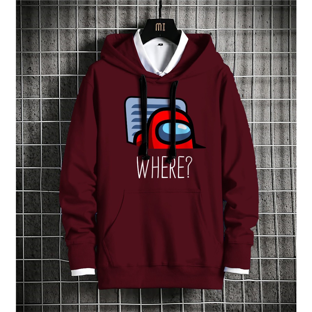 HOODIE ANONG US WHERE BAHAN FLEECE - A5GARD88