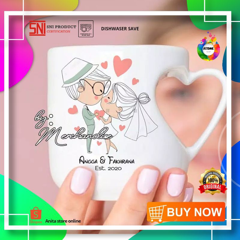 ASTONE KADO SOUVENIR PERNIKAHAN  Kado / Hadiah / Ulang tahun / Mug / Wisuda  / Bayi / Unik / Gelas C