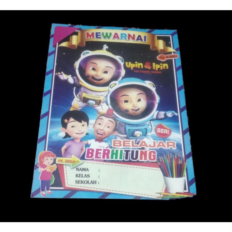 BUKU MEWARNAI UPIN IPIN DAN BELAJAR BERHITUNG