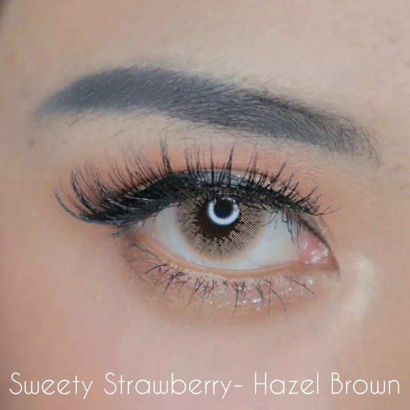 ORIGINAL SOFTLENS DIAMETER  14.5 SWEETY STRAWBERRY Softlens lensa  Sweety Strawberry PLANO NORMAL Soflen strawberry ORIGINAL