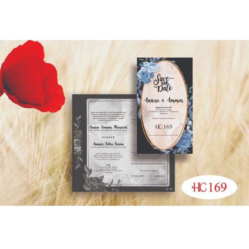 COD CETAK UNDANGAN NIKAH HC 169 MINIMAL ORDER 50 PCS (PERNIKAHAN / KHITAN)