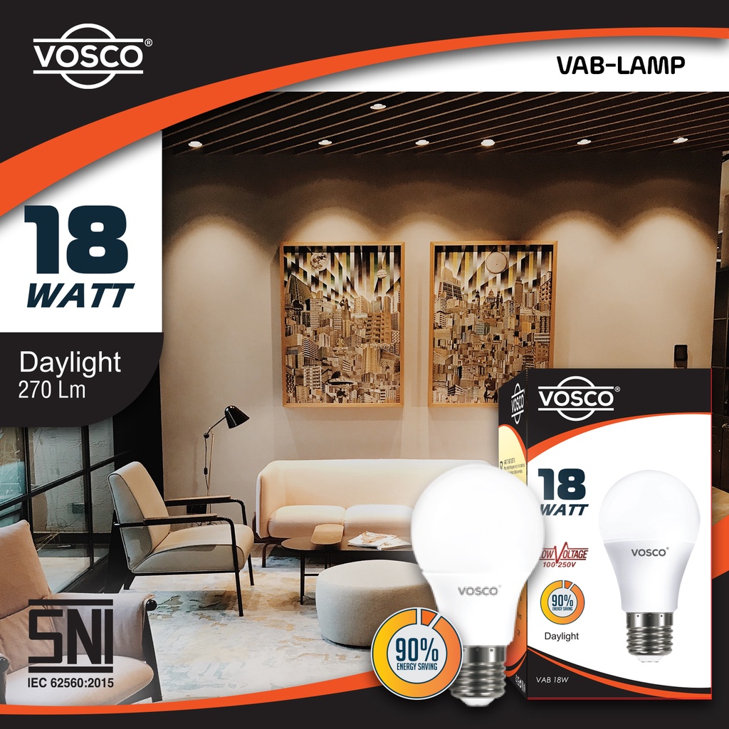 BOHLAM LAMPU LED GARANSI MURAH MODEL A BULB MERK ORIGINAL VOSCO BERIZIN SNI RESMI ORIGINAL 3 SAMPAI 22 WATT FREE ONGKIR