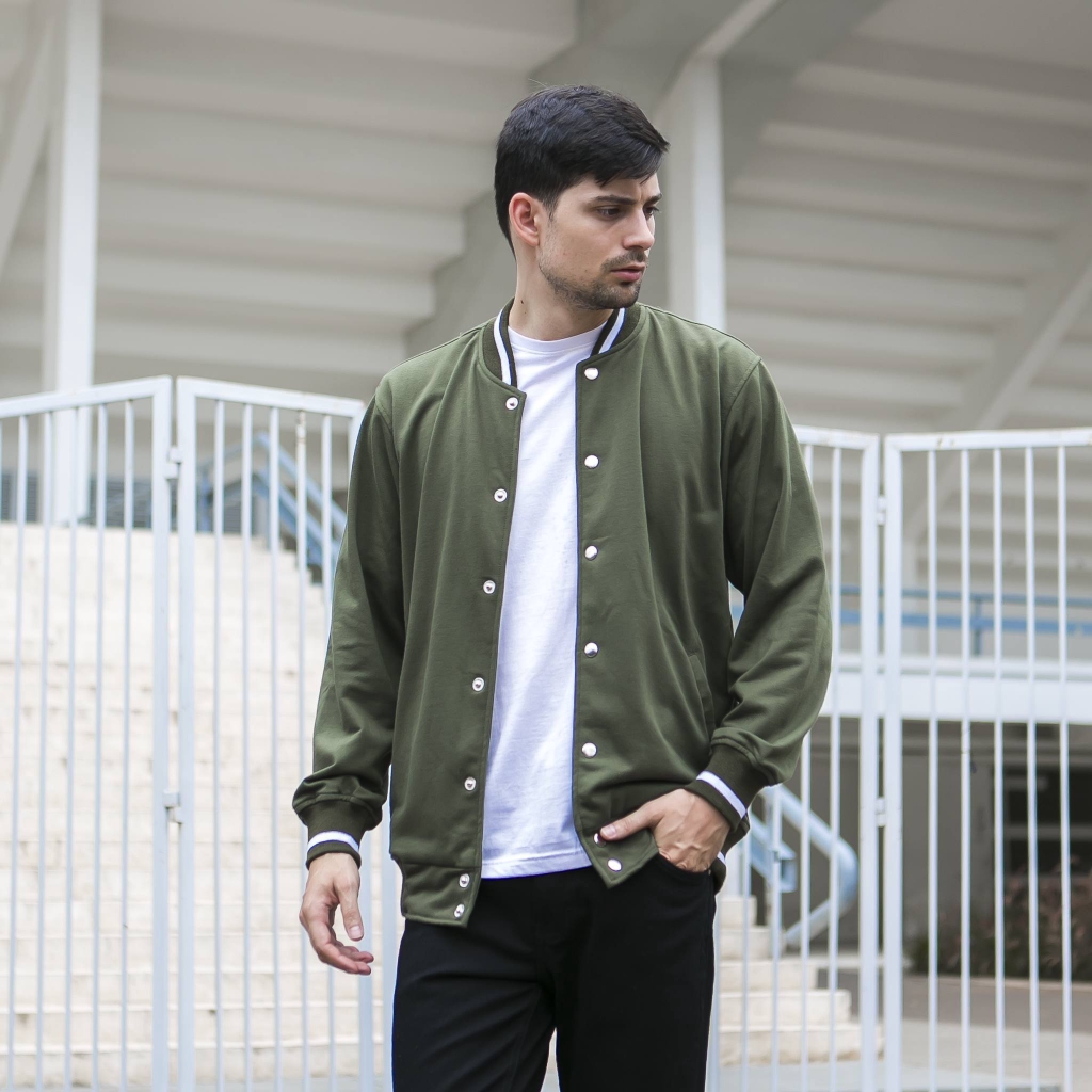 

LIVEHAF - Varsity Jacket Green Army