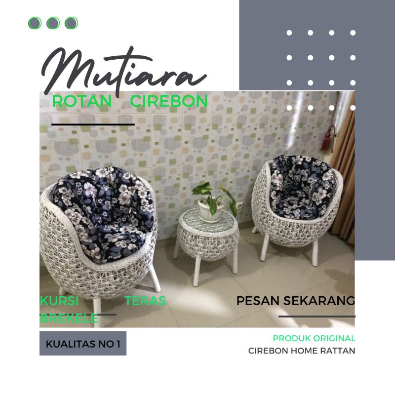 kursi teras brekele rotan sintetis