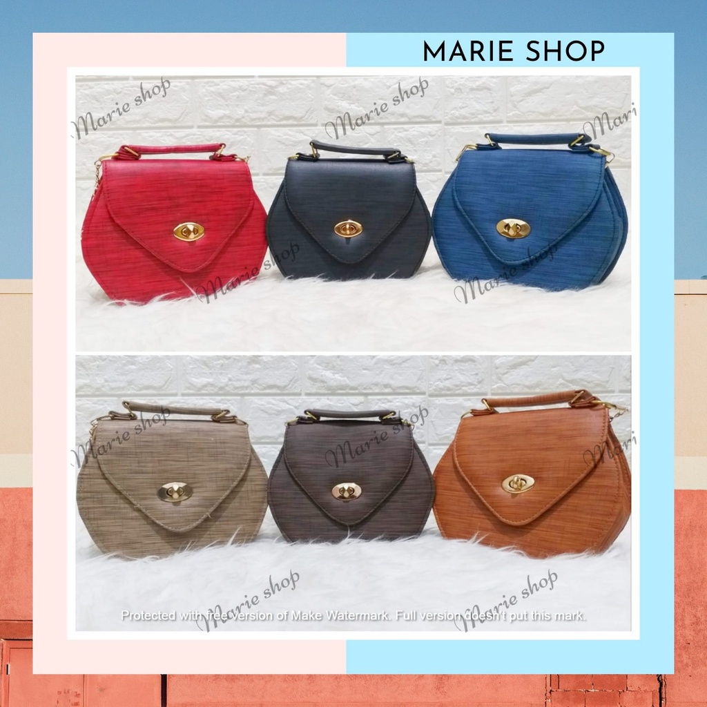 [ TRENDY ] SLING BAG HEXAGON FASHION ALA KOREA MURAH UNIK TAS PESTA