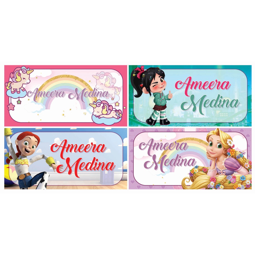 

Stiker Label Sekolah bisa custom Nama, Kelas dan Matpel