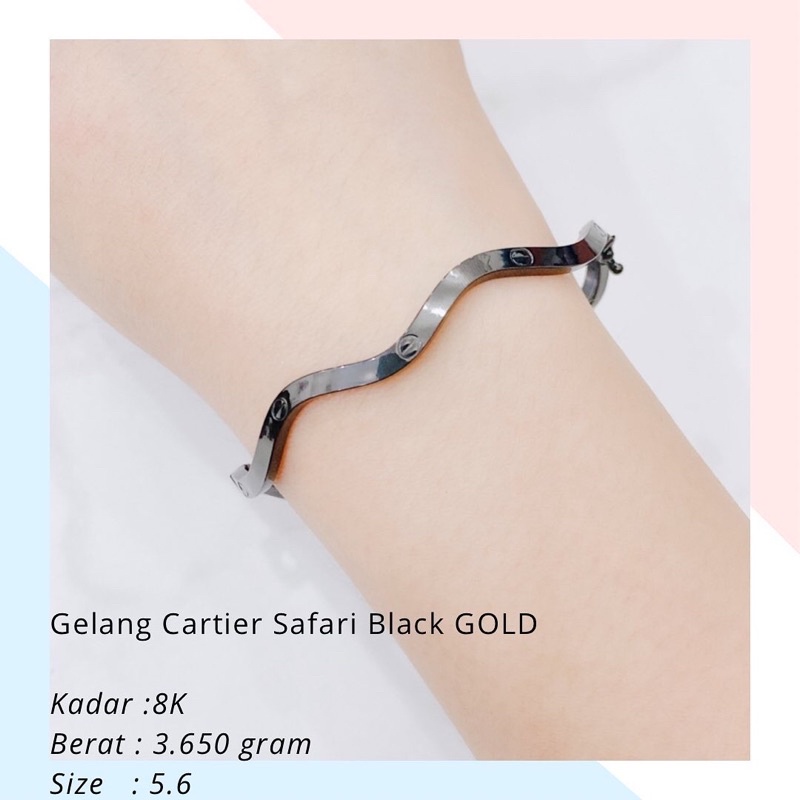 Gelang Emas Cartier Safari Black GOLD 3.650 Gr