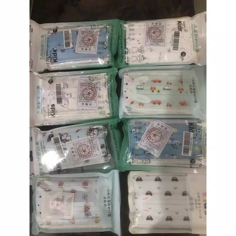 masker 3ply masker anak karakter non medis isi 10 pcs motif random