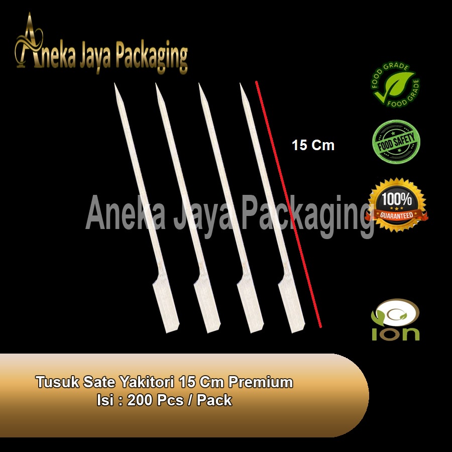 Tusuk Sate Yakitori 15cm Food grade Tusuk Dayung bendera Medan Grosir