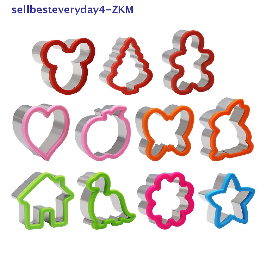 1 Pc / Set Cetakan Pemotong Roti Sandwich Bentuk Hewan Dinosaurus Butterfly Heart Bahan Stainless Steel Untuk Anak