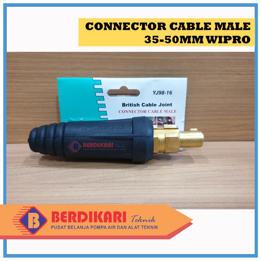 Kabel konektor Male Connector Las 35 - 50 mm Mesin Las WIPRO ORI