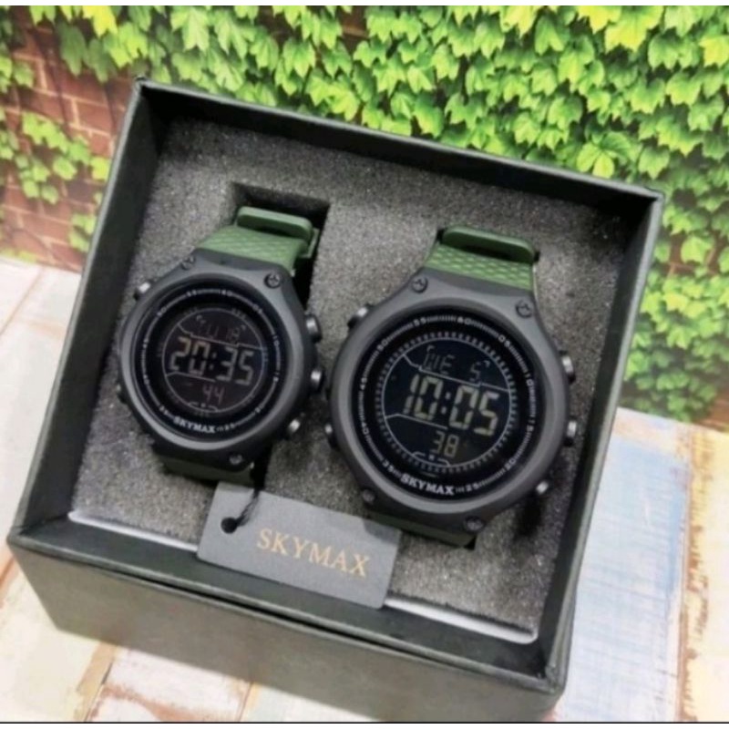 Jam Tangan Pria Dan Wanita Couple Skymax Digital Anti Air