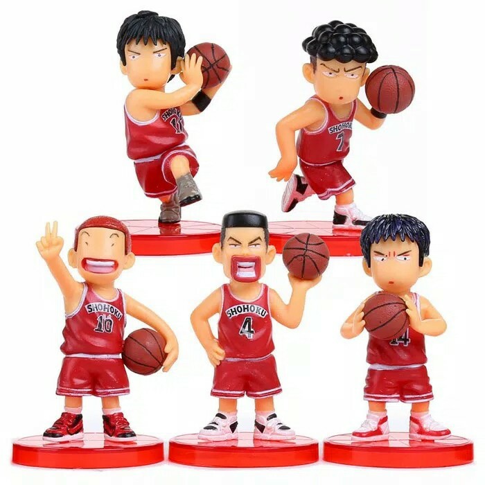 Terbaru Slam dunk Figure Set Shohoku Red Jersey