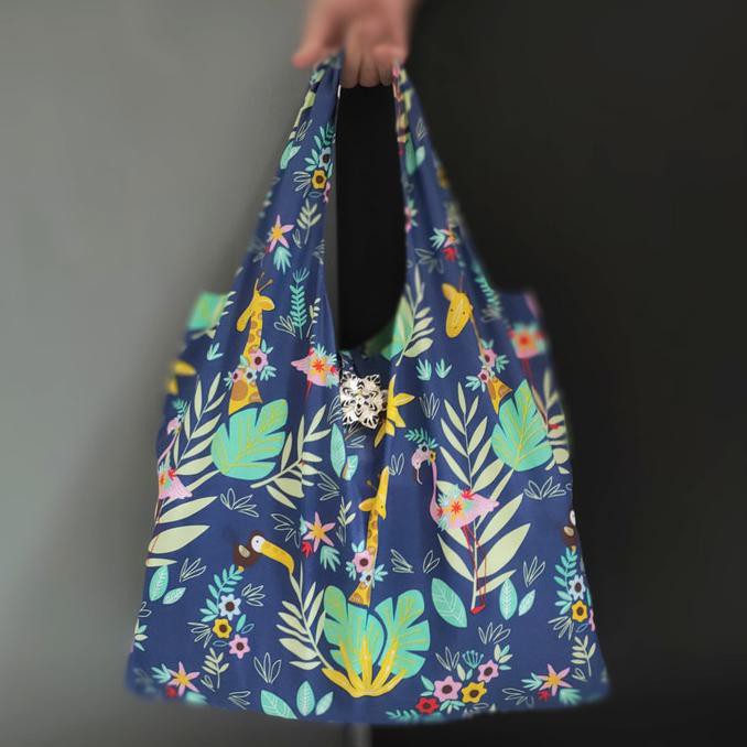 Promo tas tote bag remaja wanita>> Tas Belanja Lipat dengan Pengait TasToteKeren